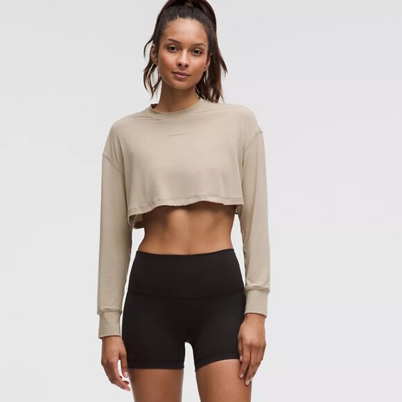 Lululemon Jersey Training Super-Cropped Long-Sleeve Shirt - Picture 2 of 6